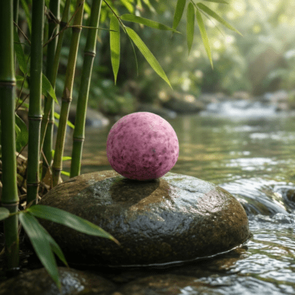 Shampoo sólido artesanal Jamaican Jewel de Sostenica con extracto de hibiscus y levadura para estimular el crecimiento capilar, hecho en CDMX sin conservadores químicos.